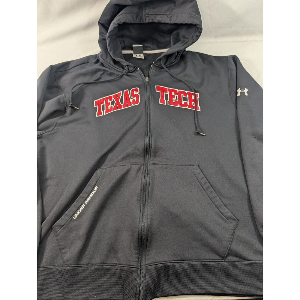 Texas Tech Red Raiders Hoodie Sweatshirt Under Armour XXL Black Football *Read